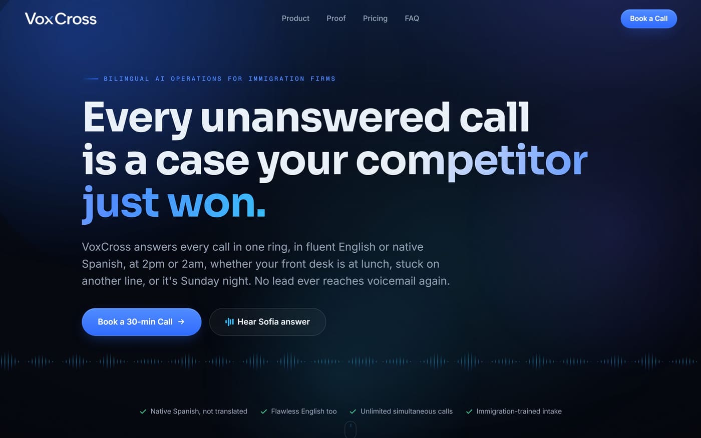 Sistema web de VoxCross construido por CRESCENDA