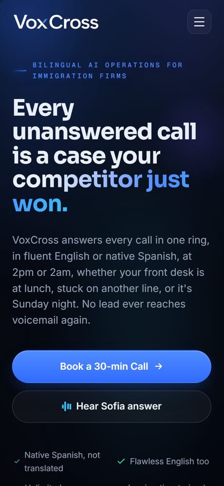 Versión móvil del sistema de VoxCross